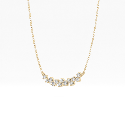 0.241 TCW Round Lab Grown Diamond Multi Stone Necklace
