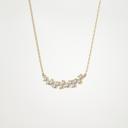 0.241 TCW Round Lab Grown Diamond Multi Stone Necklace