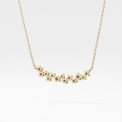0.241 TCW Round Lab Grown Diamond Multi Stone Necklace