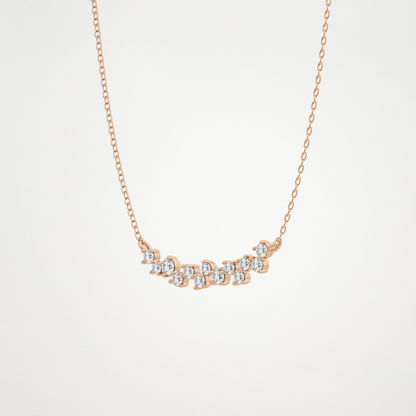 0.241 TCW Round Lab Grown Diamond Multi Stone Necklace