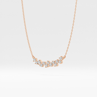 0.241 TCW Round Lab Grown Diamond Multi Stone Necklace