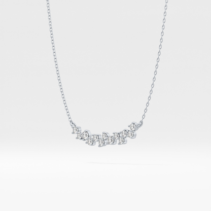 0.241 TCW Round Lab Grown Diamond Multi Stone Necklace