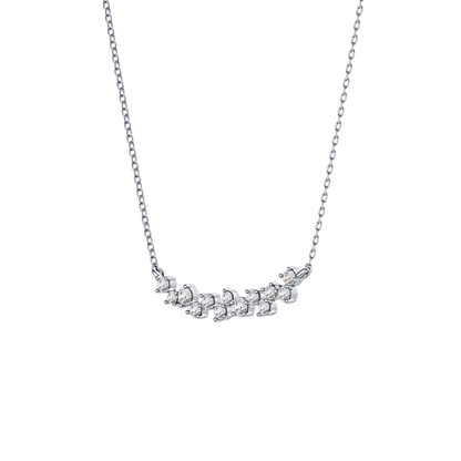 0.241 TCW Round Lab Grown Diamond Multi Stone Necklace