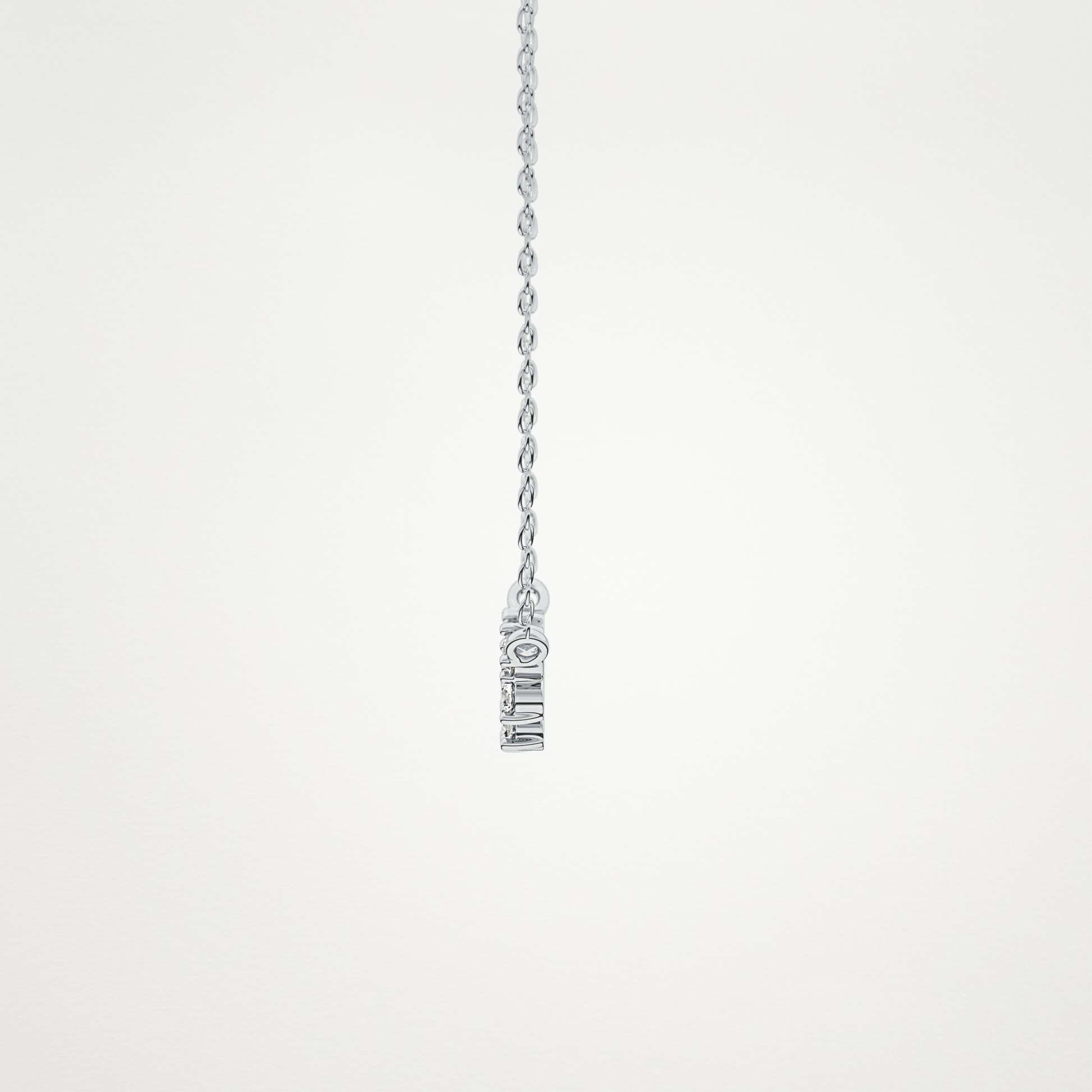 0.241 TCW Round Lab Grown Diamond Multi Stone Necklace