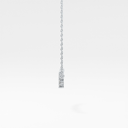 0.241 TCW Round Lab Grown Diamond Multi Stone Necklace