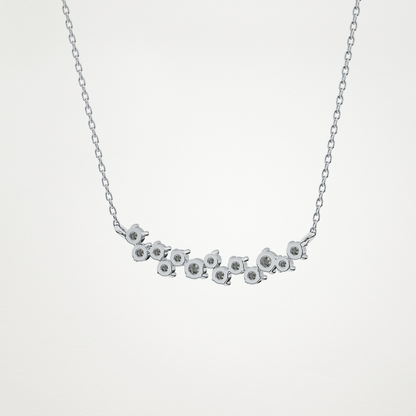 0.241 TCW Round Lab Grown Diamond Multi Stone Necklace