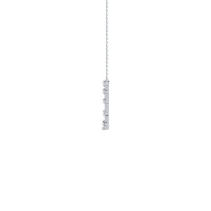 0.33 TCW Round Lab Grown Diamond Multi Stone V-Shaped  Necklace