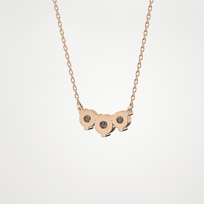 0.35 TCW Round Lab Grown Diamond Three Stone Necklace