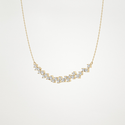0.65 TCW Round Lab Grown Diamond Multi Stone Necklace