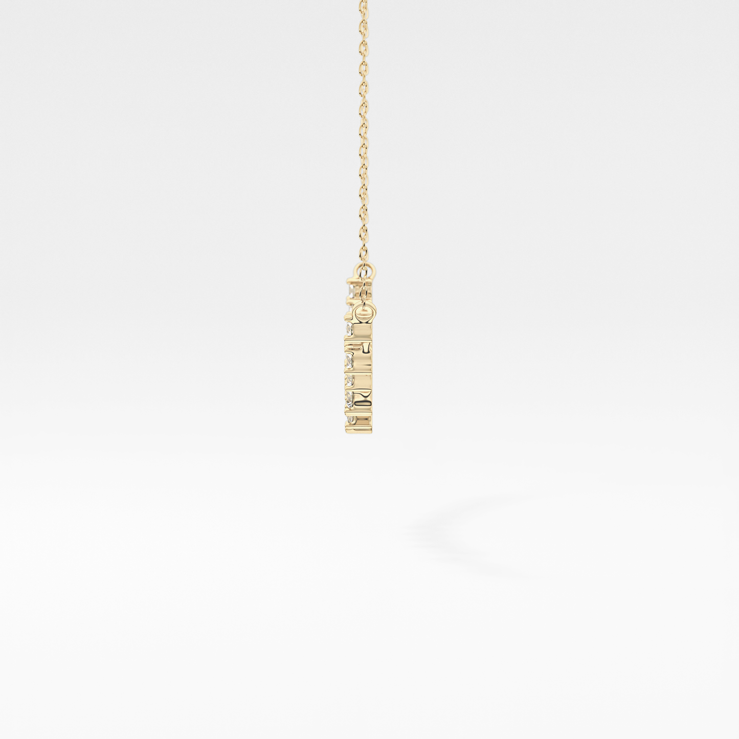 0.65 TCW Round Lab Grown Diamond Multi Stone Necklace