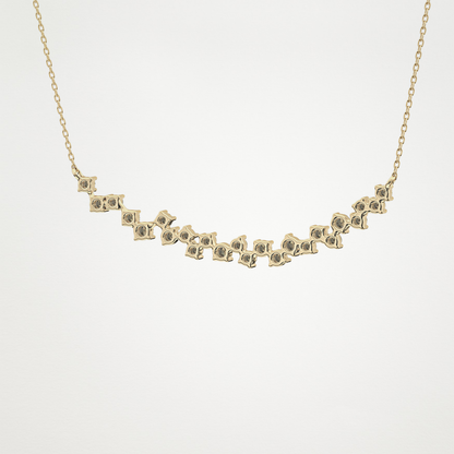 0.65 TCW Round Lab Grown Diamond Multi Stone Necklace