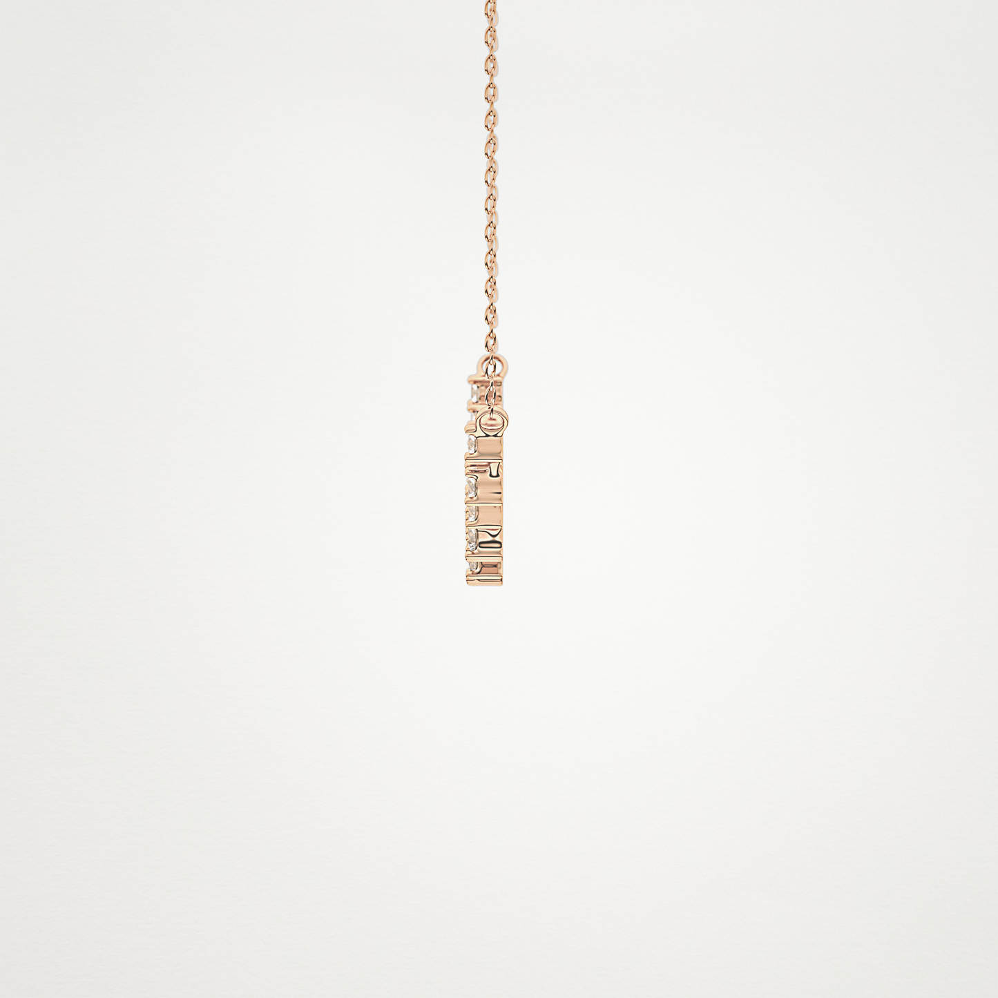 0.65 TCW Round Lab Grown Diamond Multi Stone Necklace