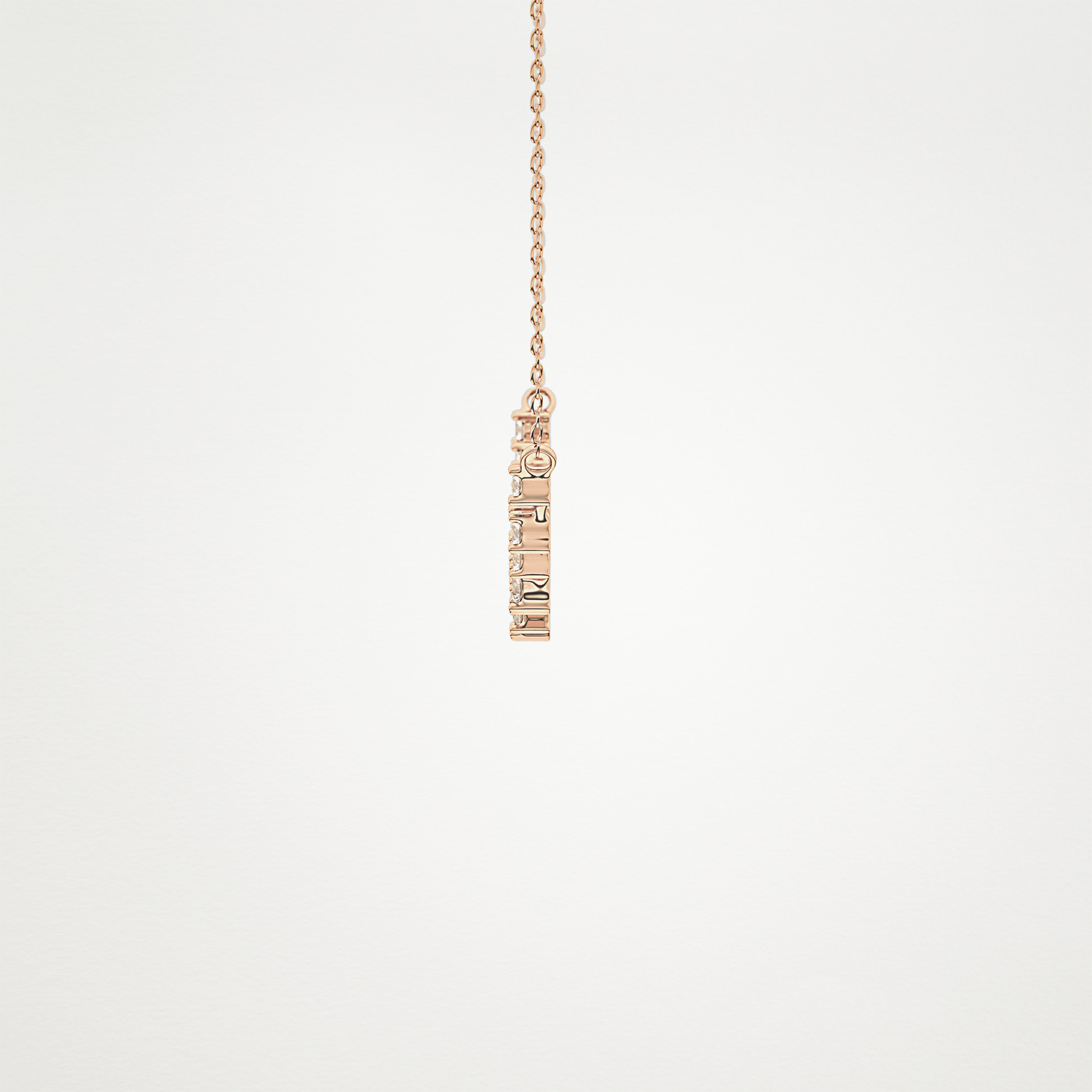 0.65 TCW Round Lab Grown Diamond Multi Stone Necklace