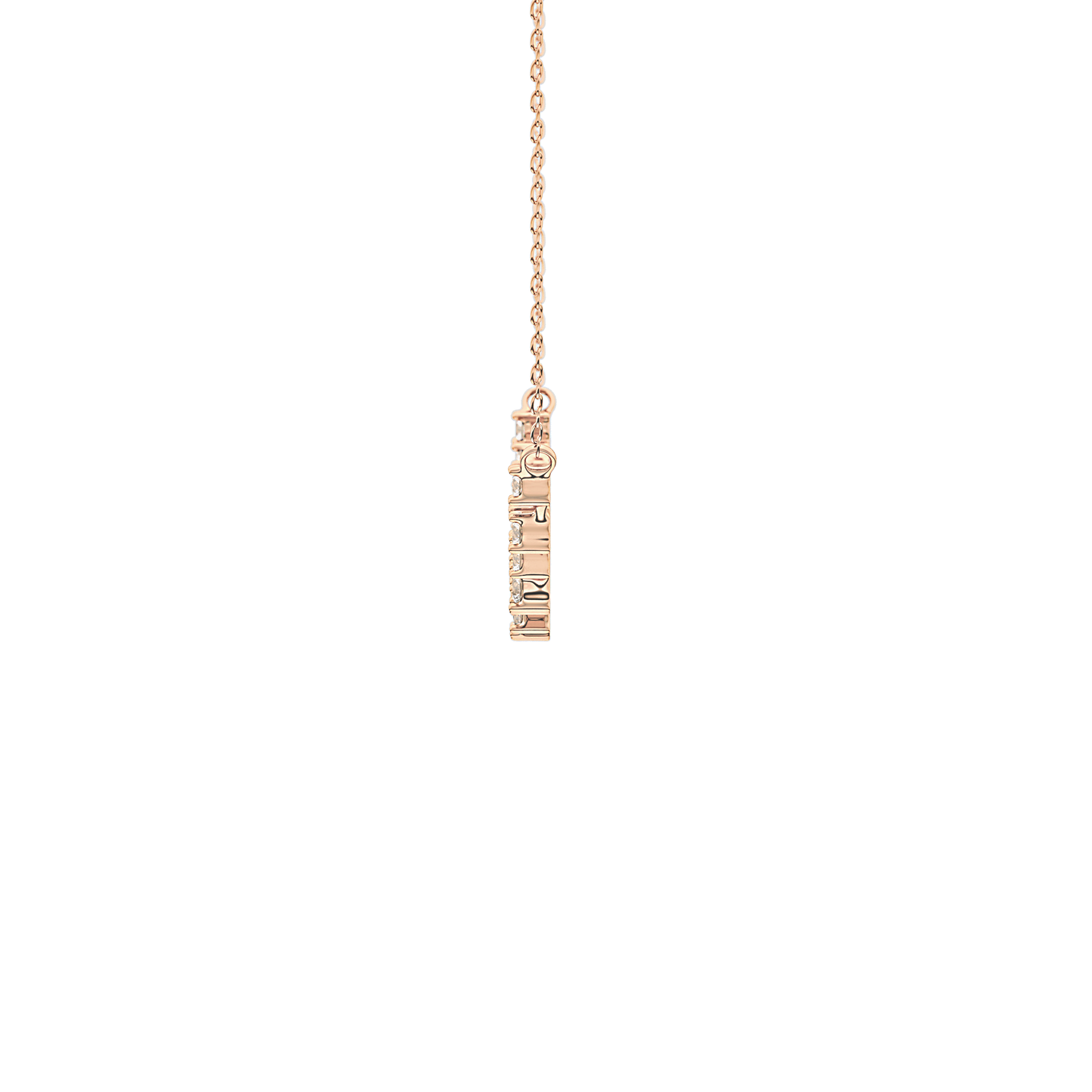 0.65 TCW Round Lab Grown Diamond Multi Stone Necklace