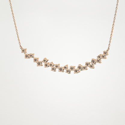0.65 TCW Round Lab Grown Diamond Multi Stone Necklace