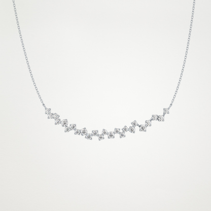 0.65 TCW Round Lab Grown Diamond Multi Stone Necklace