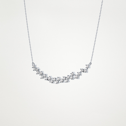 0.65 TCW Round Lab Grown Diamond Multi Stone Necklace