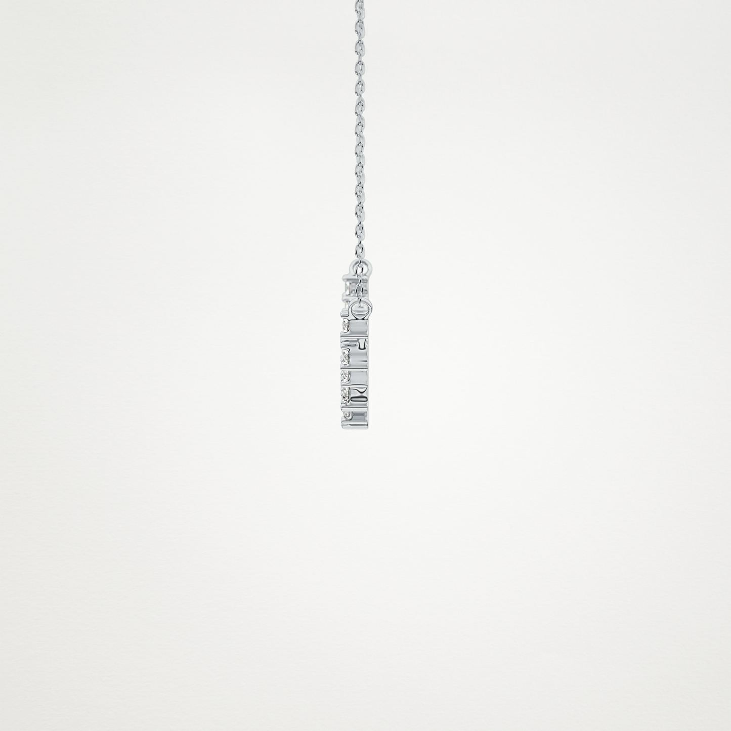 0.65 TCW Round Lab Grown Diamond Multi Stone Necklace