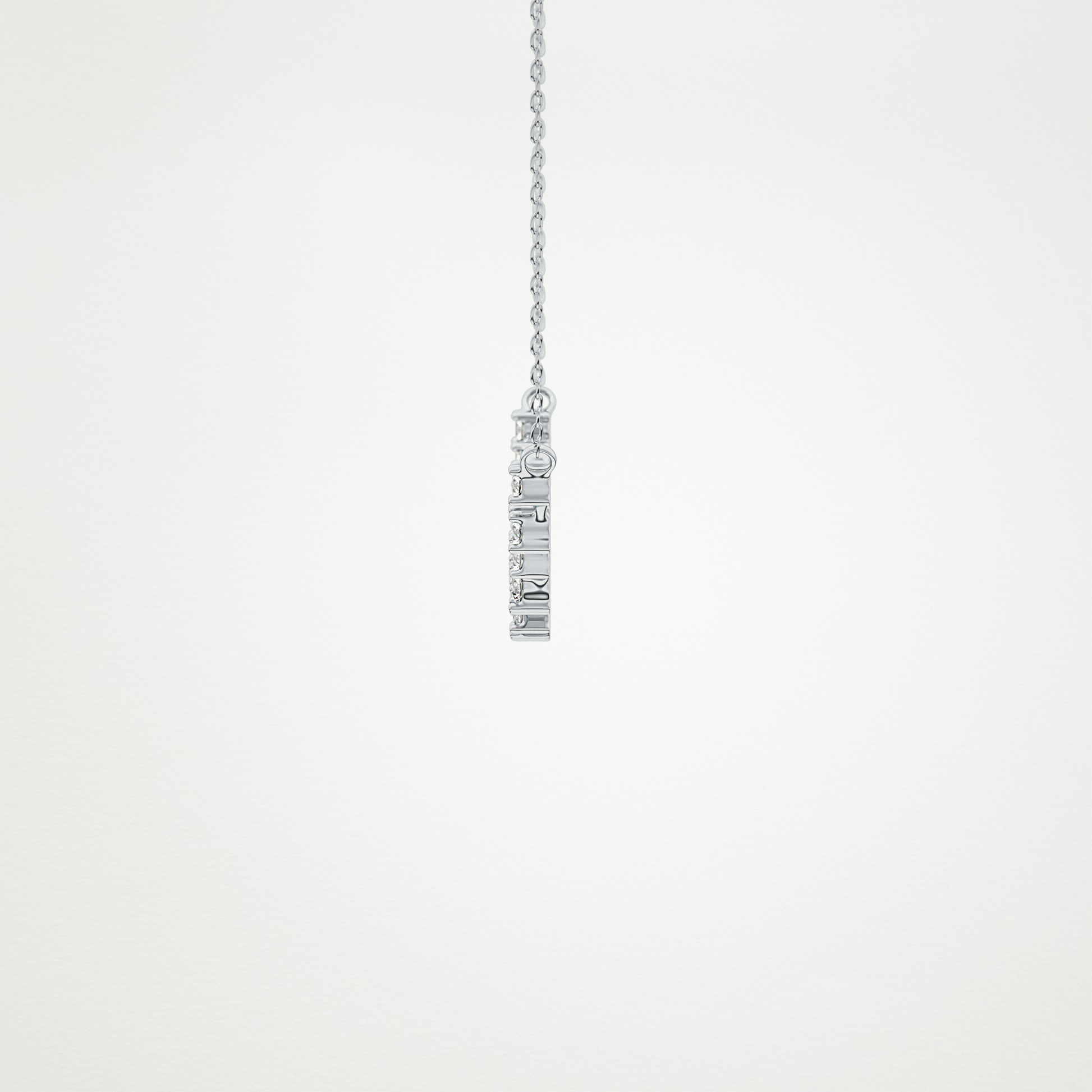 0.65 TCW Round Lab Grown Diamond Multi Stone Necklace
