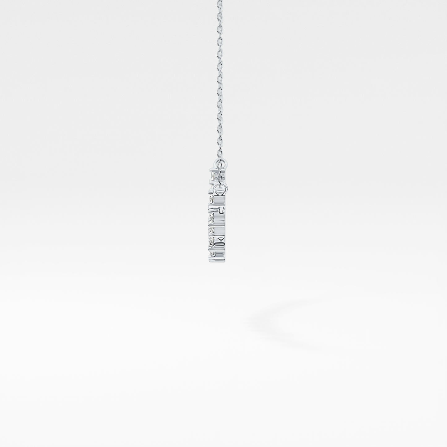 0.65 TCW Round Lab Grown Diamond Multi Stone Necklace