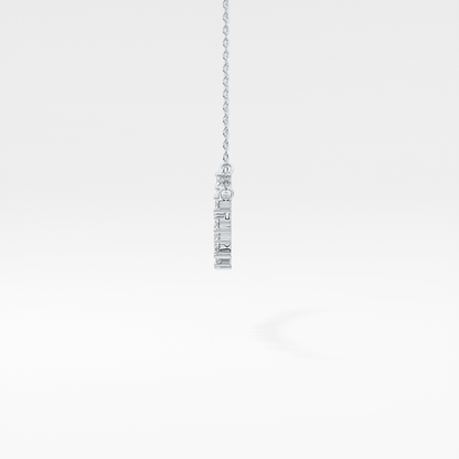0.65 TCW Round Lab Grown Diamond Multi Stone Necklace