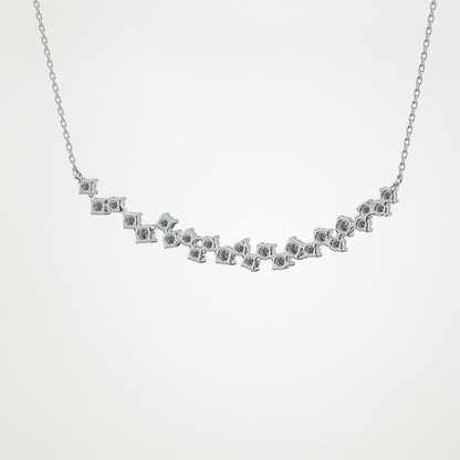 0.65 TCW Round Lab Grown Diamond Multi Stone Necklace
