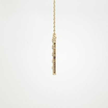 0.34 TCW Round Lab Grown Diamond X Necklace