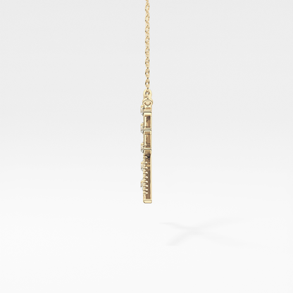 0.34 TCW Round Lab Grown Diamond X Necklace