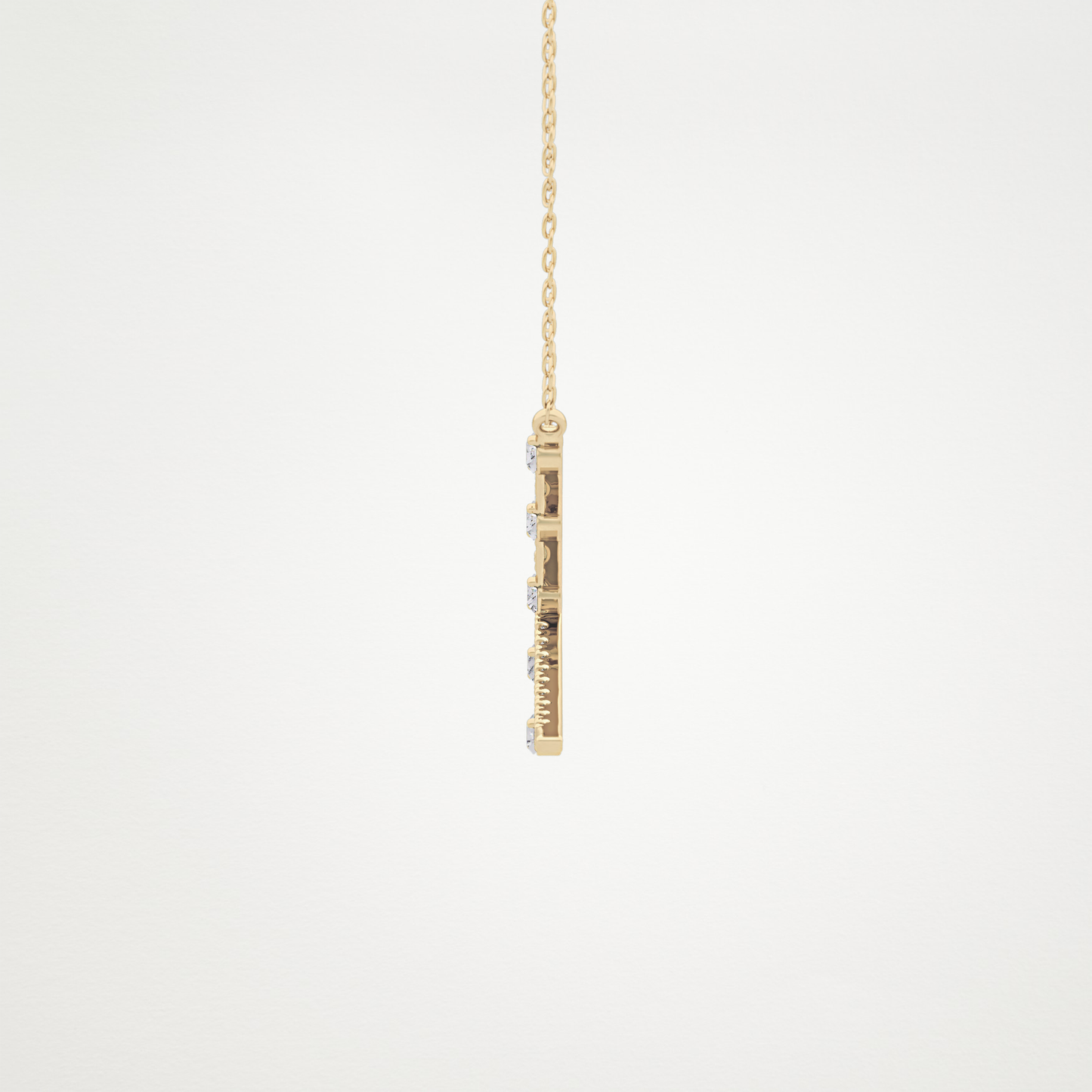0.34 TCW Round Lab Grown Diamond X Necklace