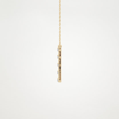 0.34 TCW Round Lab Grown Diamond X Necklace