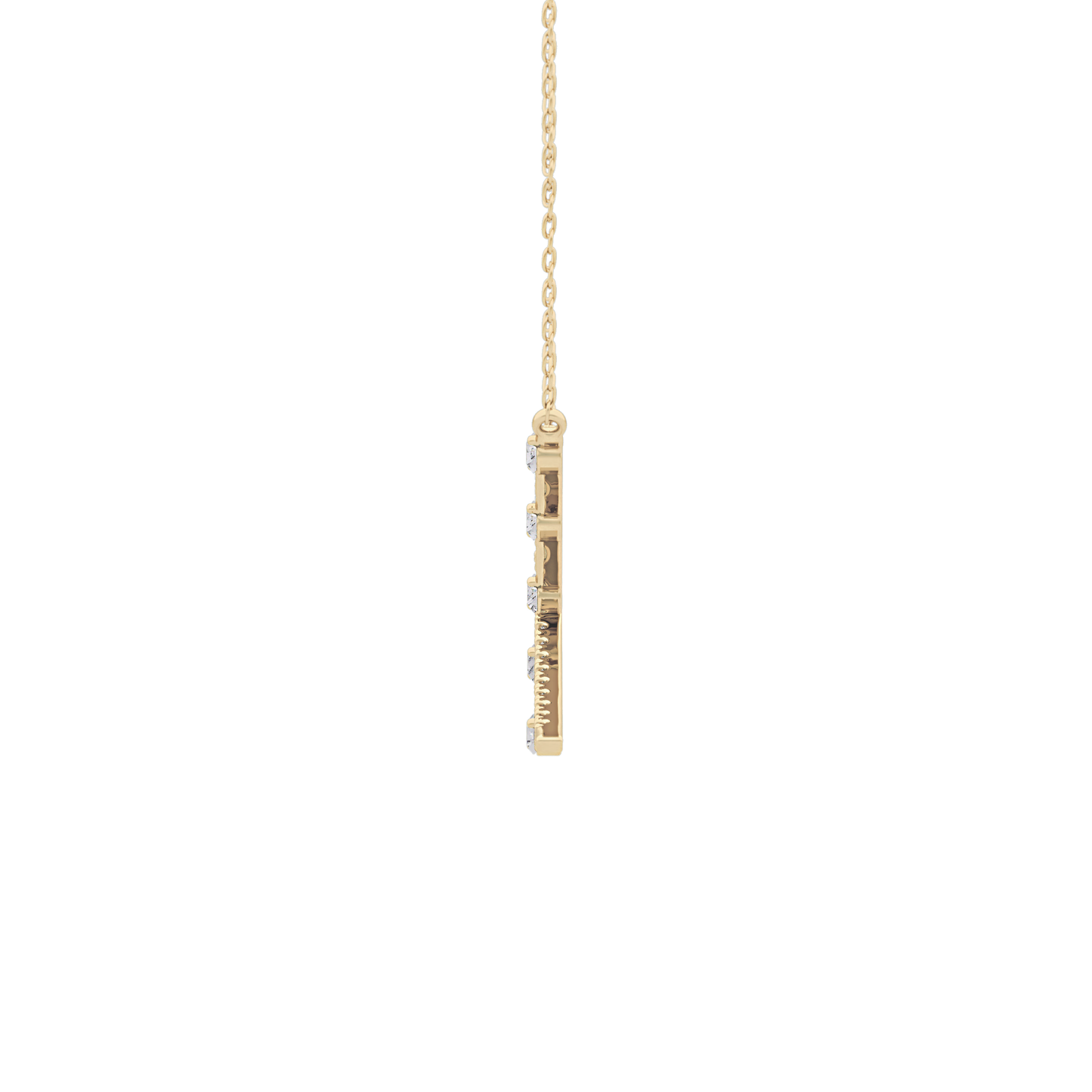 0.34 TCW Round Lab Grown Diamond X Necklace