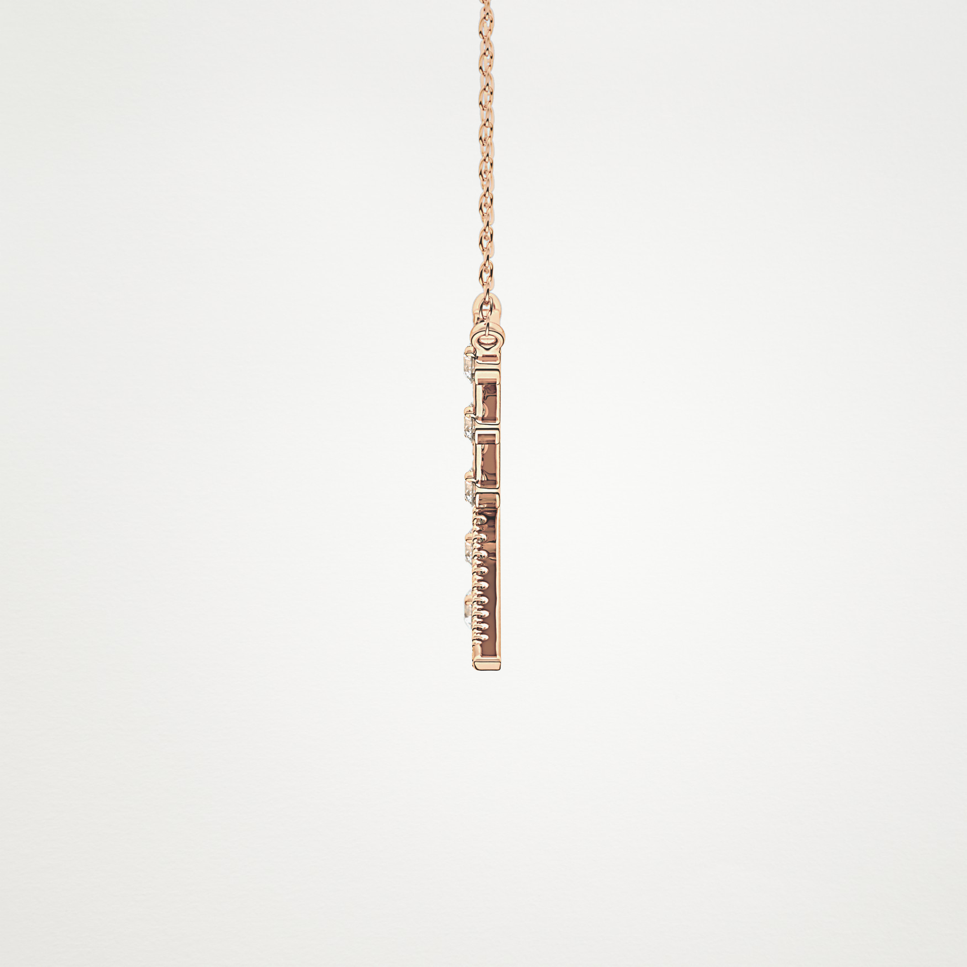 0.34 TCW Round Lab Grown Diamond X Necklace