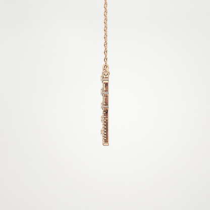 0.34 TCW Round Lab Grown Diamond X Necklace