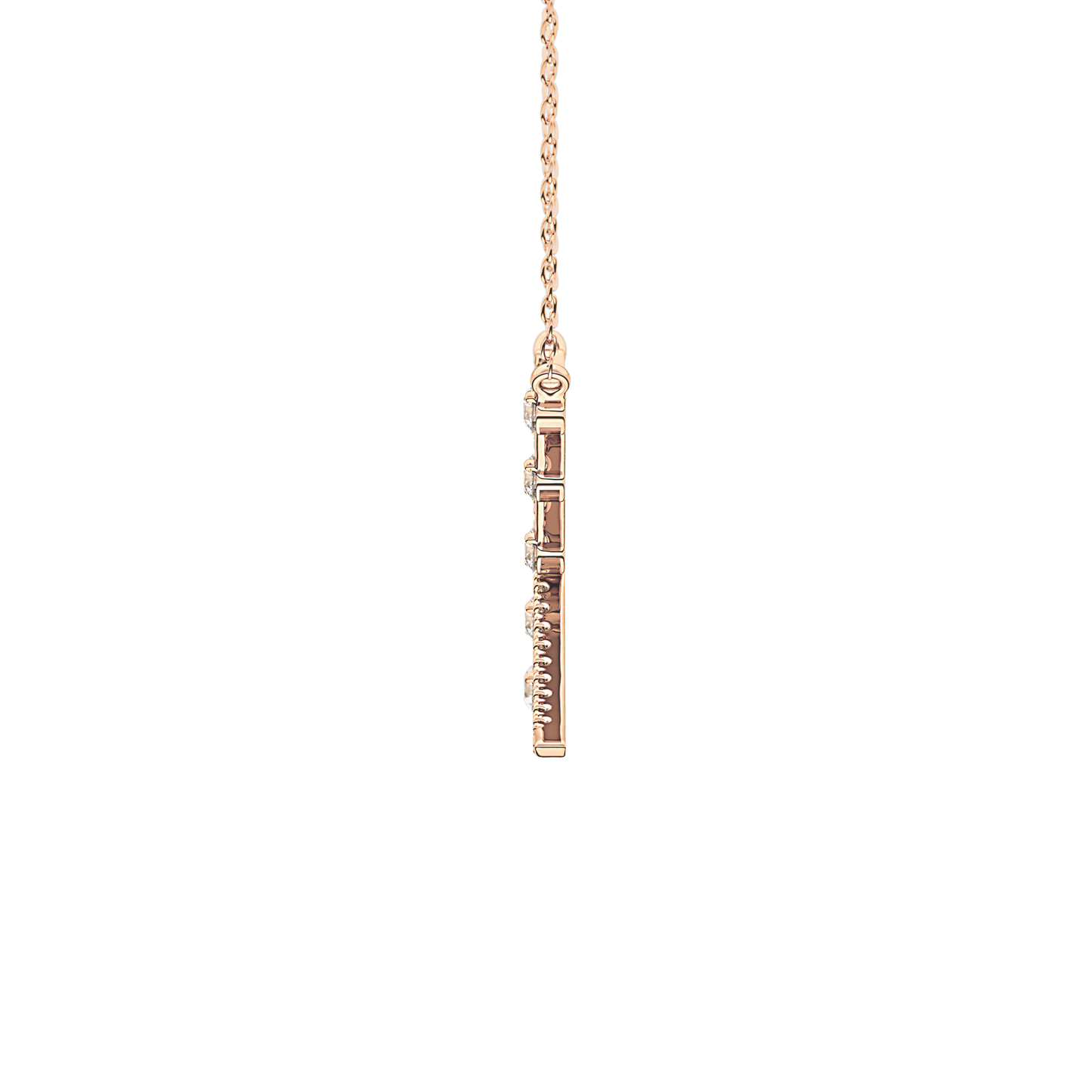 0.34 TCW Round Lab Grown Diamond X Necklace