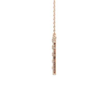 0.34 TCW Round Lab Grown Diamond X Necklace