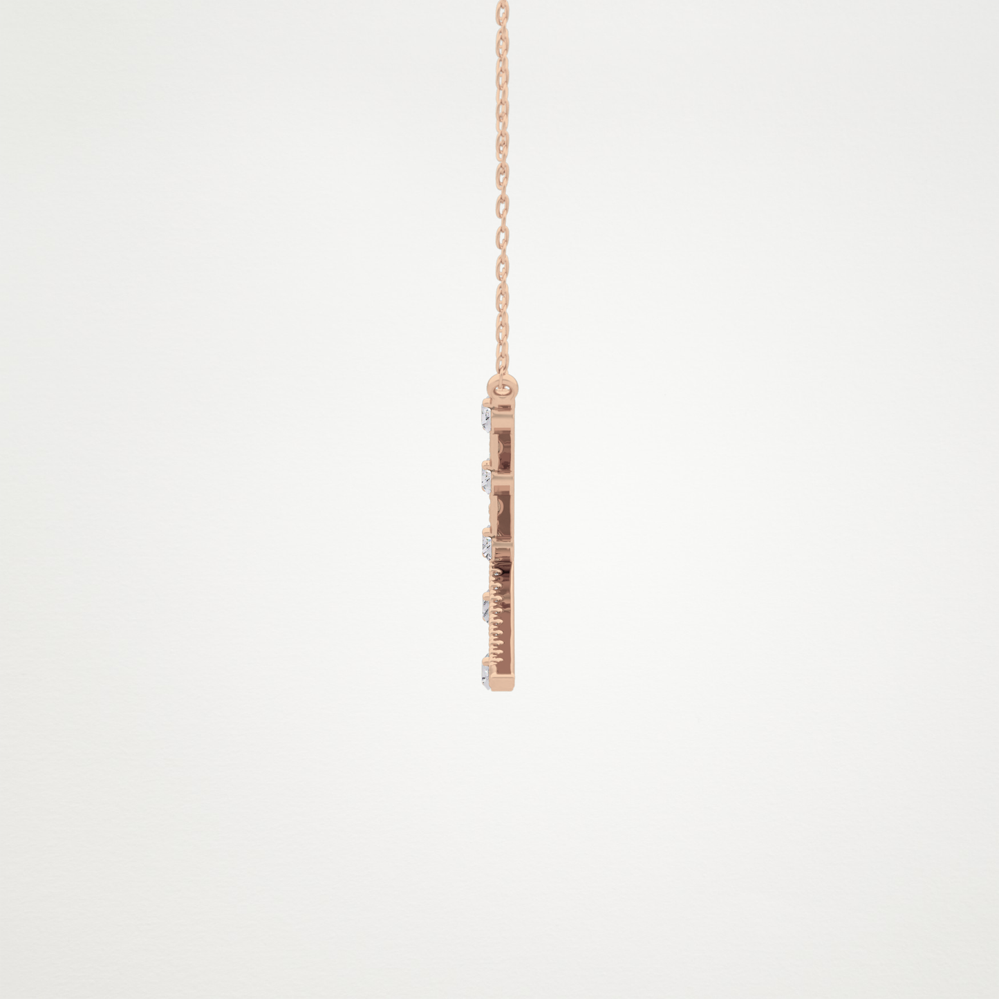 0.34 TCW Round Lab Grown Diamond X Necklace