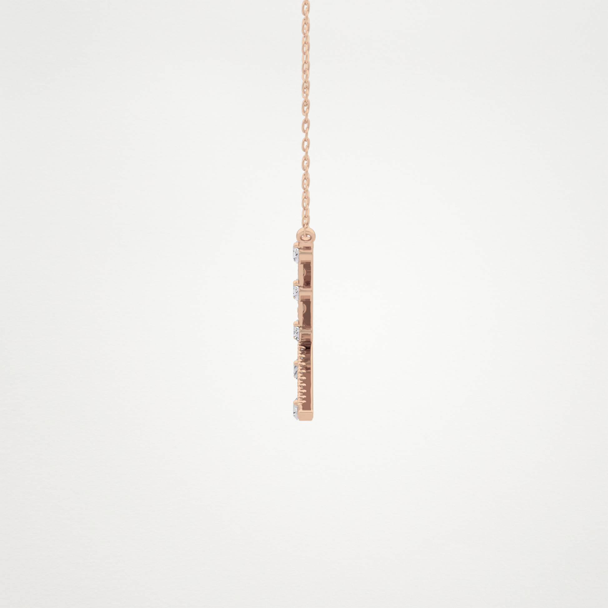0.34 TCW Round Lab Grown Diamond X Necklace