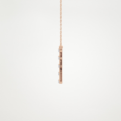 0.34 TCW Round Lab Grown Diamond X Necklace