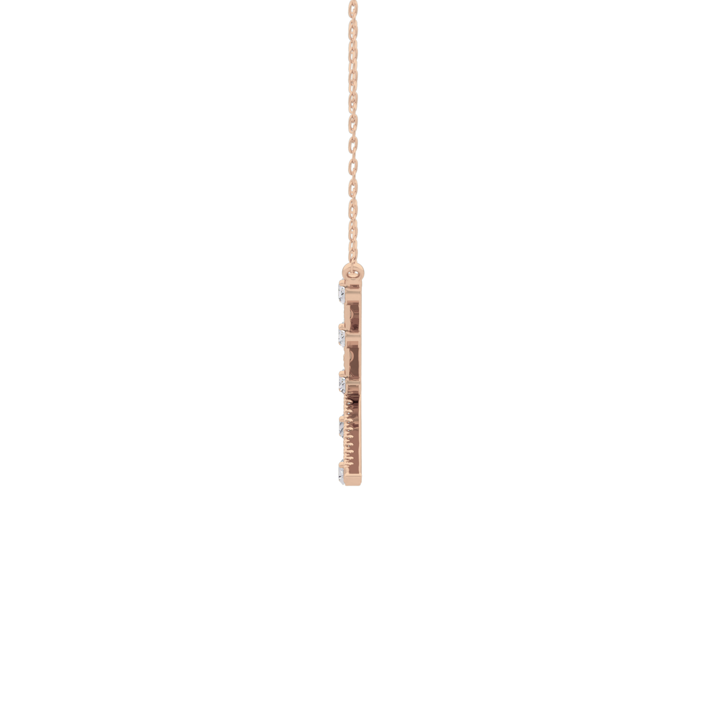 0.34 TCW Round Lab Grown Diamond X Necklace