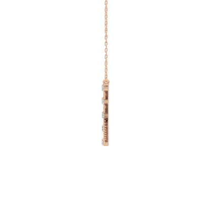 0.34 TCW Round Lab Grown Diamond X Necklace
