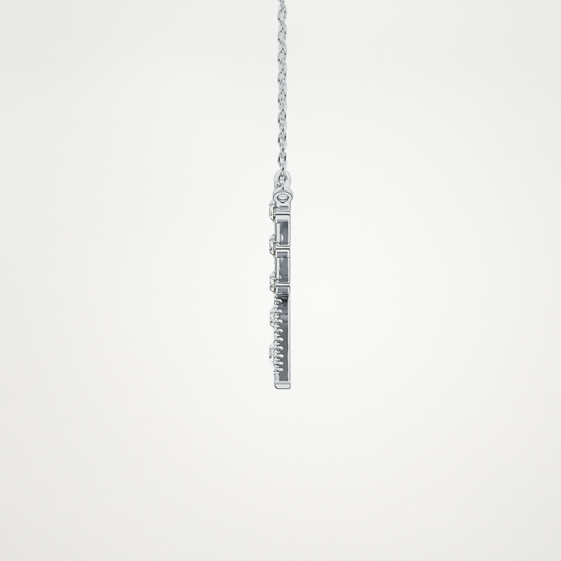 0.34 TCW Round Lab Grown Diamond X Necklace