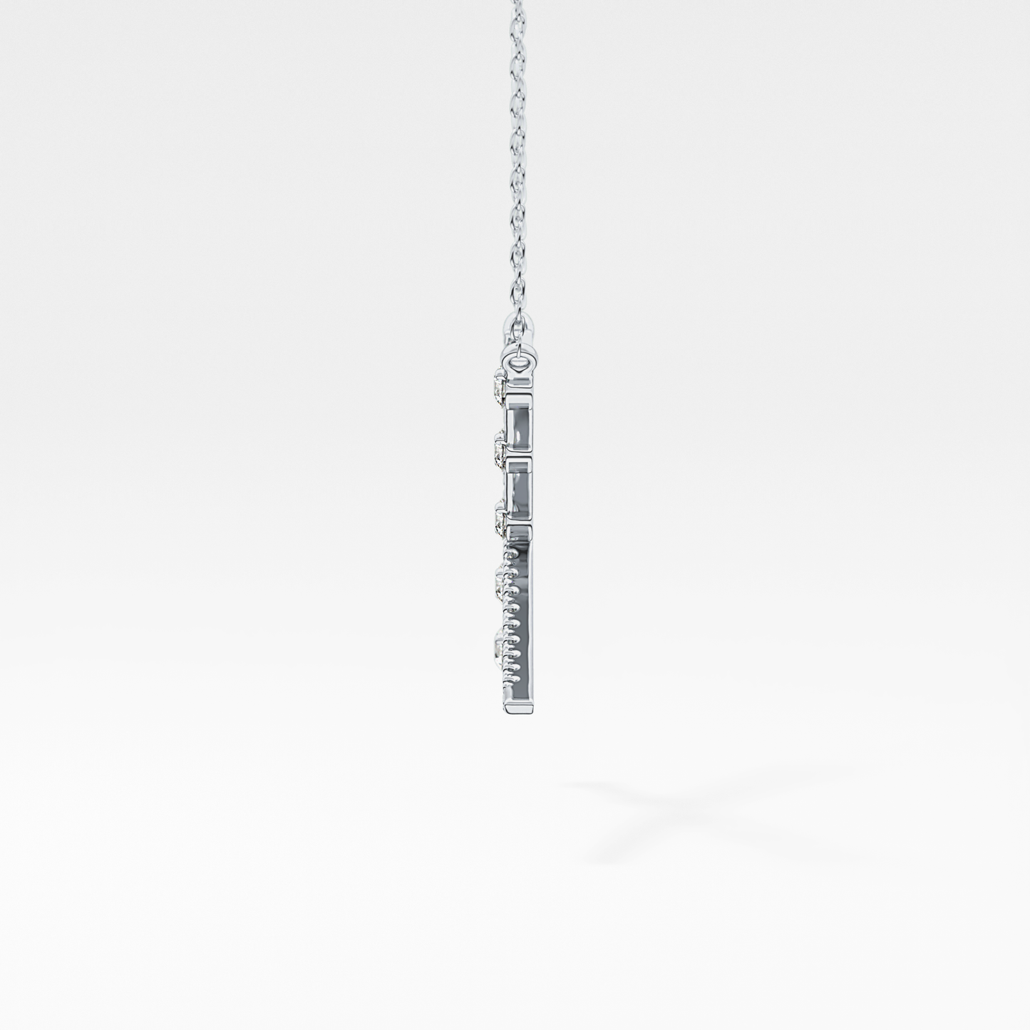 0.34 TCW Round Lab Grown Diamond X Necklace