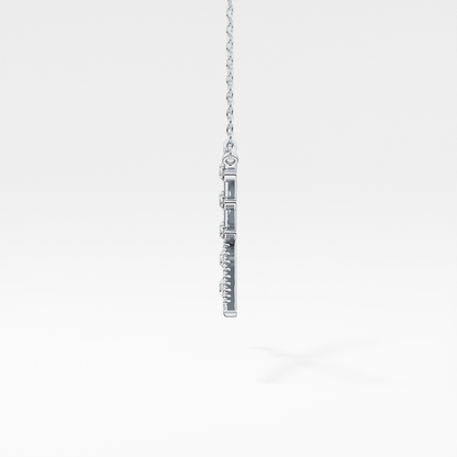 0.34 TCW Round Lab Grown Diamond X Necklace