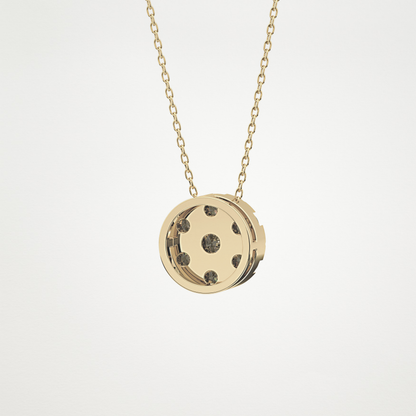 0.57 TCW Round Lab Grown Diamond Multi Stone Round Pendant Necklace