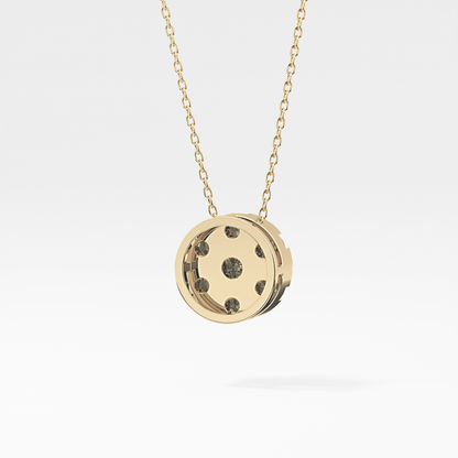 0.57 TCW Round Lab Grown Diamond Multi Stone Round Pendant Necklace