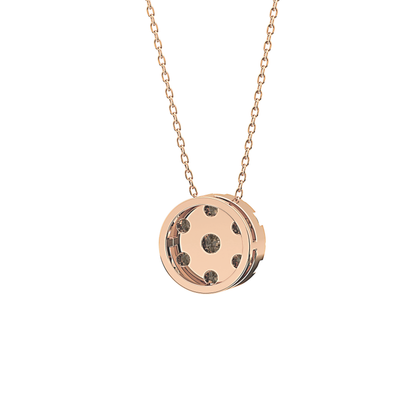 0.57 TCW Round Lab Grown Diamond Multi Stone Round Pendant Necklace