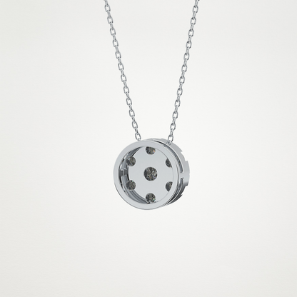 0.57 TCW Round Lab Grown Diamond Multi Stone Round Pendant Necklace