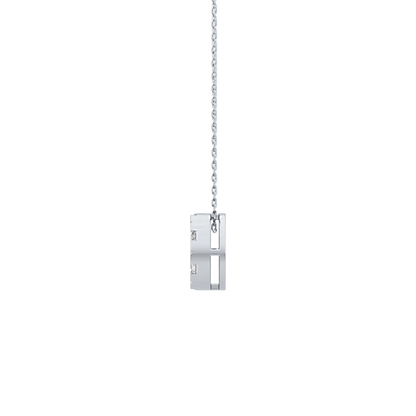 0.54 TCW Round Lab Grown Diamond Multi Stone Oval Pendant Necklace