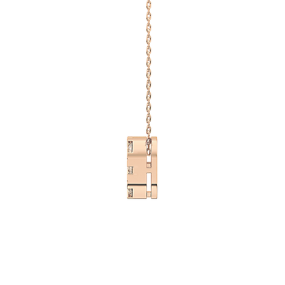 1.16 TCW Round Lab Grown Diamond Multi Stone Cushion Pendant Necklace