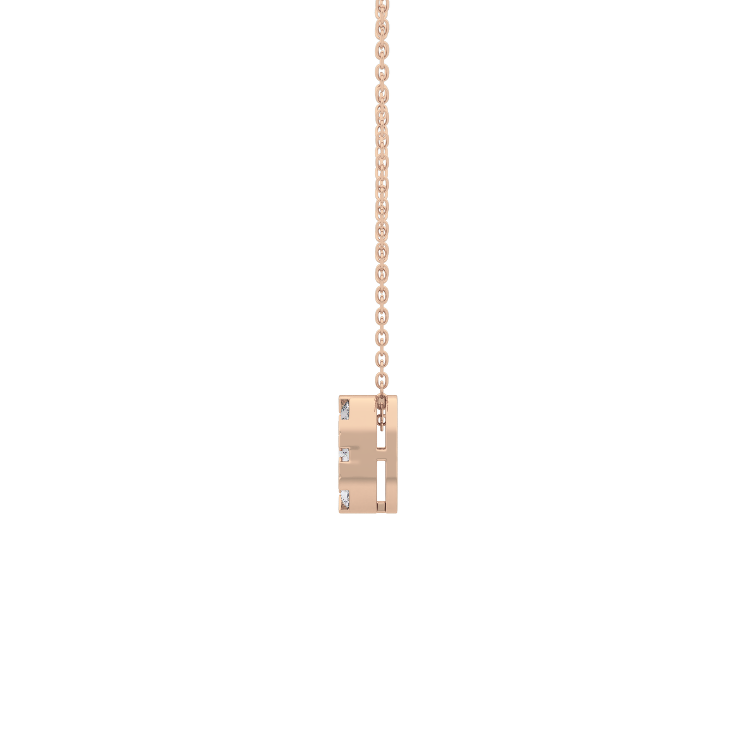 1.16 TCW Round Lab Grown Diamond Multi Stone Cushion Pendant Necklace